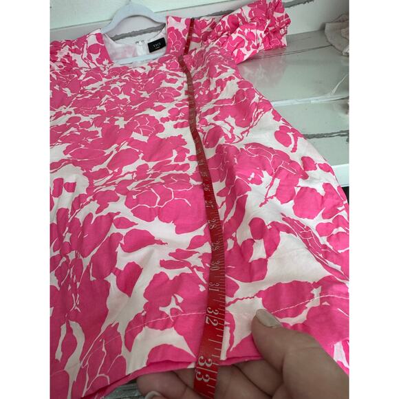 NWOT VICI Floral Mini Dress Pink Size Large‎ Cocktail Shower Puff Sleeve - Picture 8 of 10